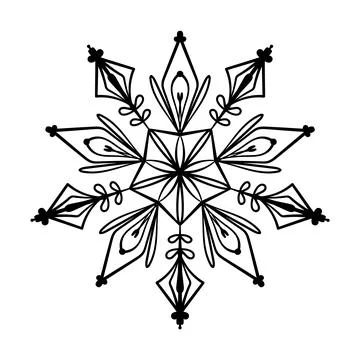 Elegant snowflake. Vector design element. Stock Illustration