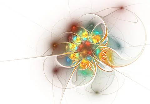 Elegant soft, extremely delicate and translucent flower composition with a si Stock-Illustration