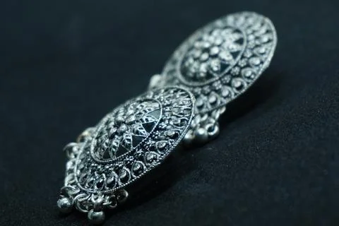 Elegant solid yellow and silver gold rings, necklaces, and more crafted Stock Photos