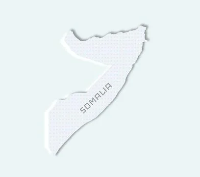 Elegant Somalia map Stock Illustration
