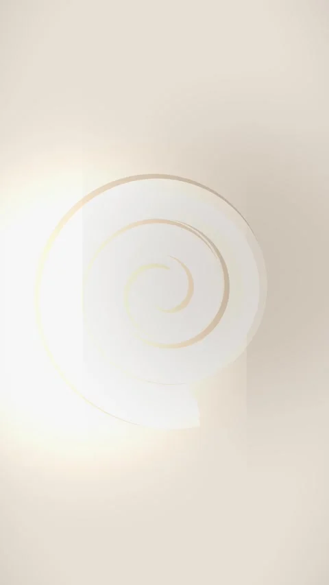Elegant spiral design in soft beige tones. 2d animation Vidéo 344649896