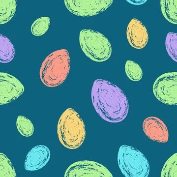 Elegant spring holiday vibes in a soft pastel design with an Easter egg pat.. イラスト素材