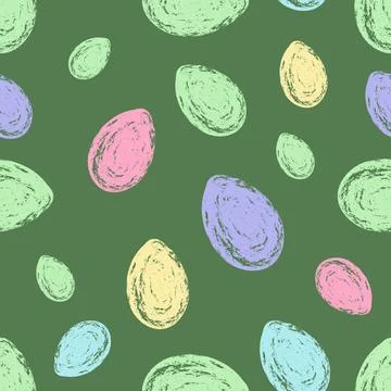 Elegant spring holiday vibes in a soft pastel design with an Easter egg pat.. イラスト素材