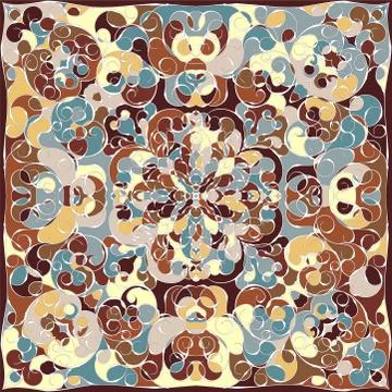 Elegant square colorful abstract pattern. Stock Illustration