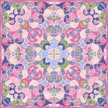 Elegant square pink abstract pattern. Illustrazione stock