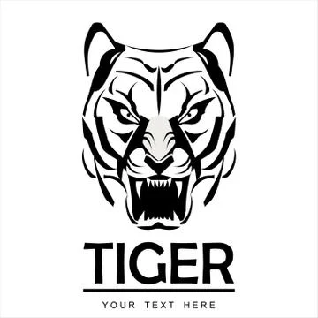 Elegant Staring Tiger Stock Illustration