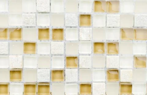 Elegant stone wall from small square parts Foto stock
