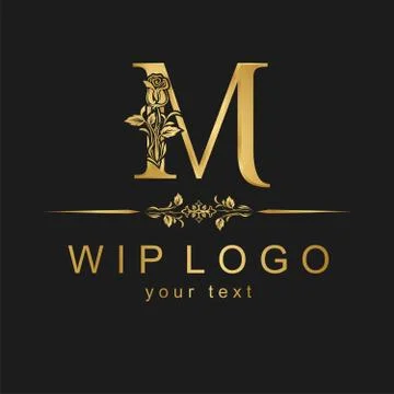 Elegant stylish logo with a pattern. Retro logo with the decor. Stock Illustration