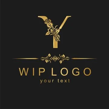 Elegant stylish logo with a pattern. Retro logo with the decor. Stock Illustration
