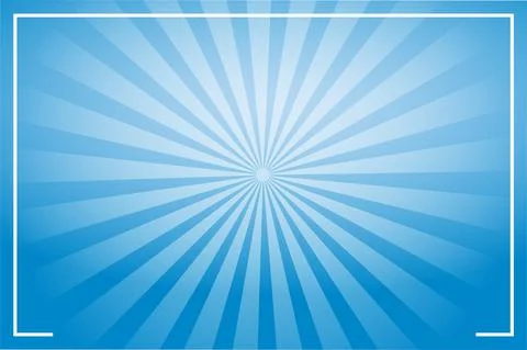 Elegant sunburst design vector isolated on blue gradient background. Stock Illustration
