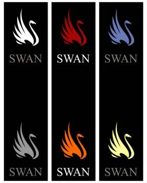 Elegant swans Stock Illustration