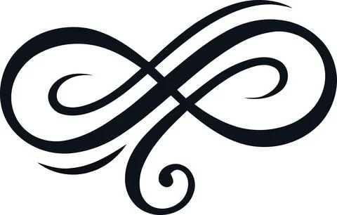 Elegant swirling infinity symbol vector design イラスト素材
