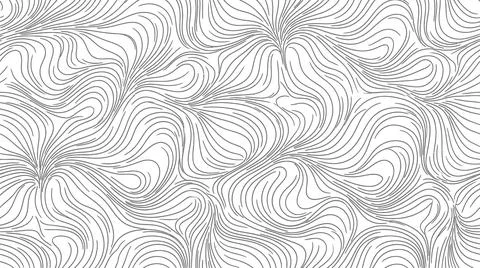 Elegant swirling line art pattern inspired by hair or wood grain texture on.. Stock Illustration