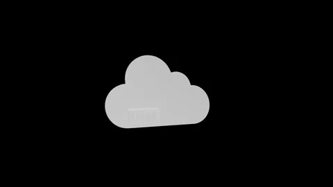 Elegant Symmetrical Abstract Cloud Design on Black Background for Creative .. Stock Footage 341921368