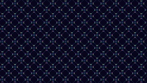 Elegant symmetrical geometric pattern dark blue circles connected by lines 스톡 동영상 255978168