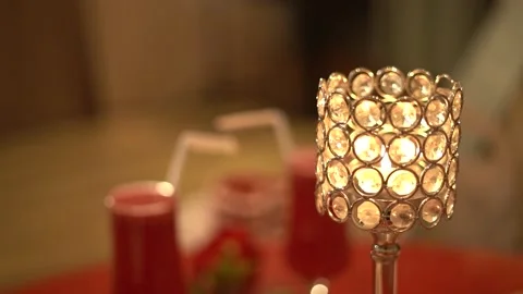 Elegant Table Decor Stock Footage 314899107