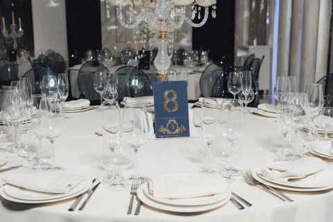 Elegant table set for formal event Foto stock