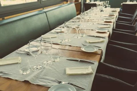 Elegant table set Stock Photos