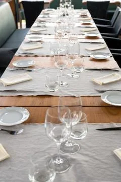 Elegant table set Stock Photos