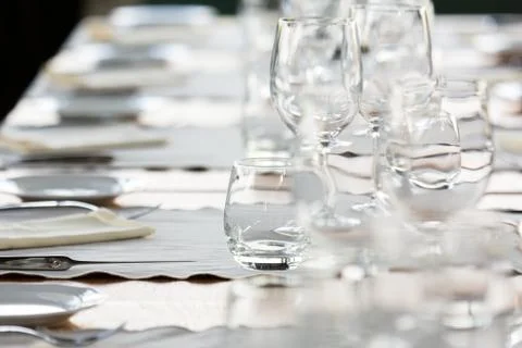 Elegant table set Foto stock