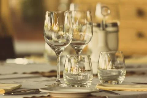 Elegant table set Stock Photos