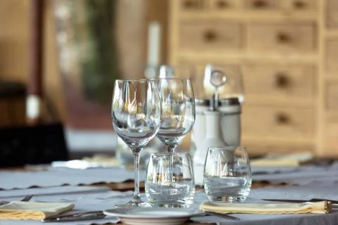 Elegant table set Stock Photos