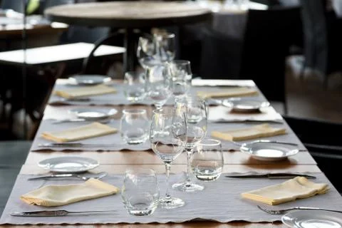 Elegant table set Foto stock