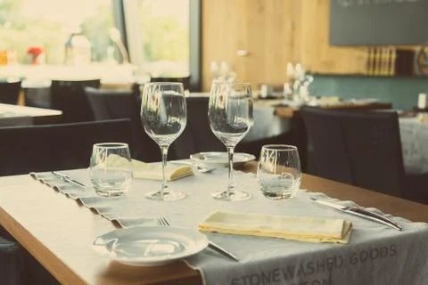 Elegant table set Stock Photos