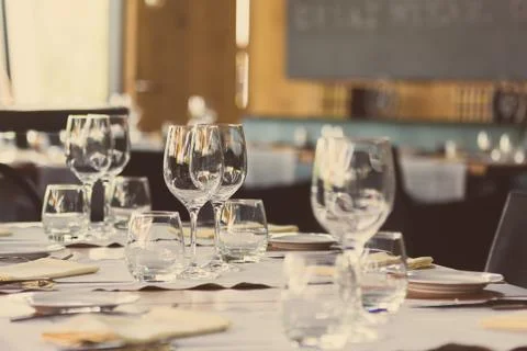 Elegant table set Stock Photos