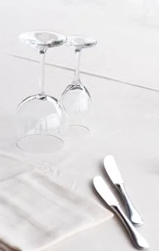 Elegant table set Stockfoto's
