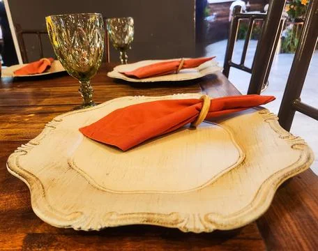 Elegant table setting with different cutlery Stock Photos