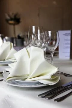 Elegant table setting Stock Photos