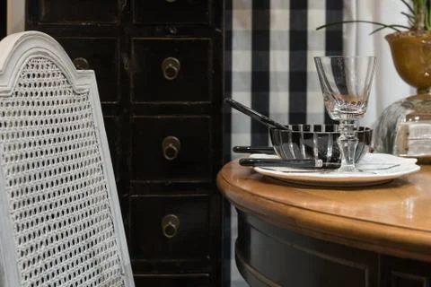 Elegant Table Setting 스톡 사진