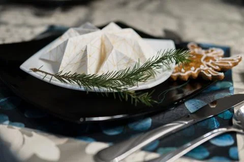 Elegant table setting Stock Photos