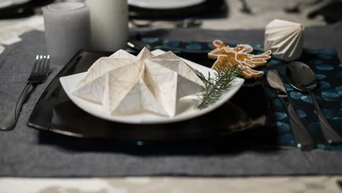 Elegant table setting Foto stock