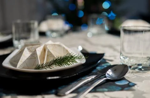 Elegant table setting Stock Photos