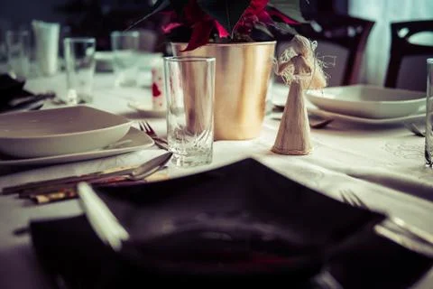 Elegant table setting Stock Photos