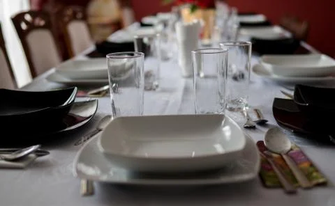 Elegant table setting Stock Photos