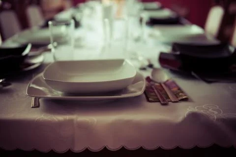 Elegant table setting Foto stock