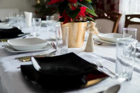 Elegant table setting Foto stock