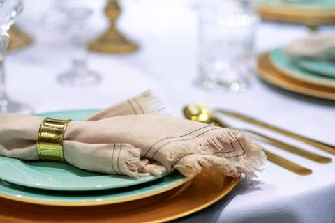 Elegant table setting Stock Photos