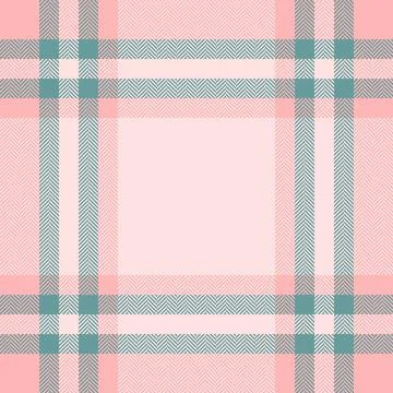 Elegant tartan pattern with a herringbone weave in soothing pinks  teal. Perf Illustrazione stock