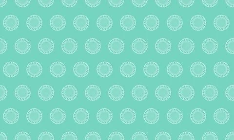 Elegant teal background with a repeating pattern of delicate white circles. P Illustrazione stock