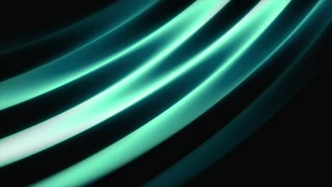 Elegant Teal Fluid Glass Gradient with Flowing Glossy Light Waves on Black Stock Footage 337795177