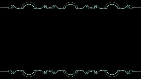 Elegant Teal Frame Stock Footage 284393573