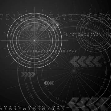 Elegant technology vector design Abstract black hi-tech vector background ... 写真素材