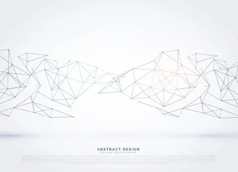 Elegant technology wireframe mesh array background for digital network Stock Illustration