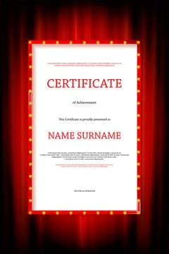 Elegant template of certificate Stock Illustration
