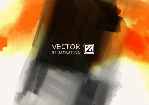 Elegant template design ink brush element. Abstract vector illustration. eps  Stockillustratie