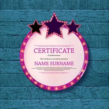 Elegant template of diploma Stock Illustration
